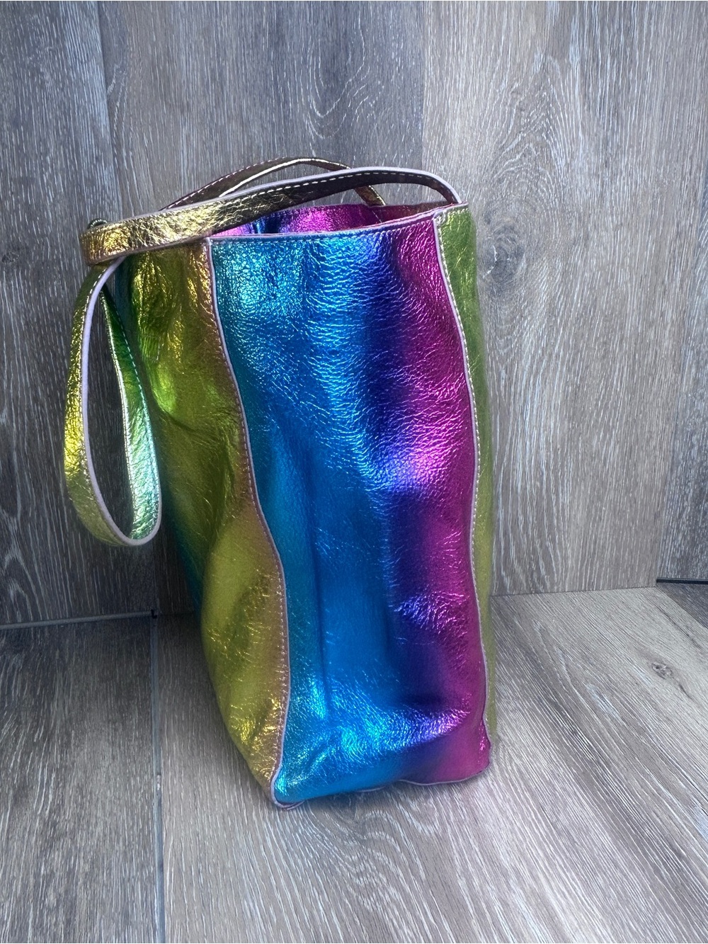 HOBO Metallic Rainbow Iridescent Tote Bag Pride Edition – Reflective Bag -Rare! - Picture 4 of 12